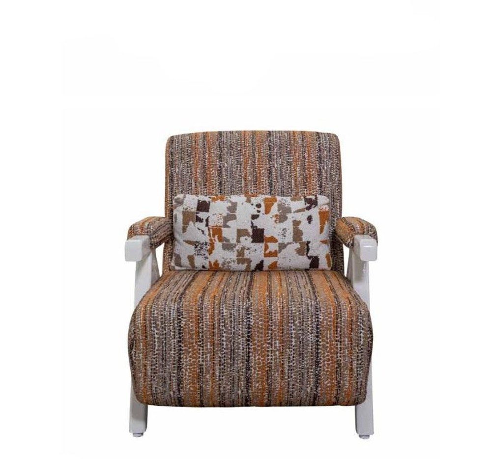 JVmoebel Sessel Bunter Designer-Sessel mit weicher Polsterung und Holzfuß (1-St., Sessel), Made in Europa