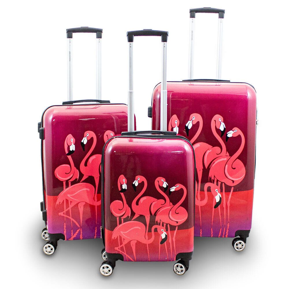 Berwin Kofferset Design Kofferset 3-teilig - Flamingo, (Set, 3 tlg., MS-17437)