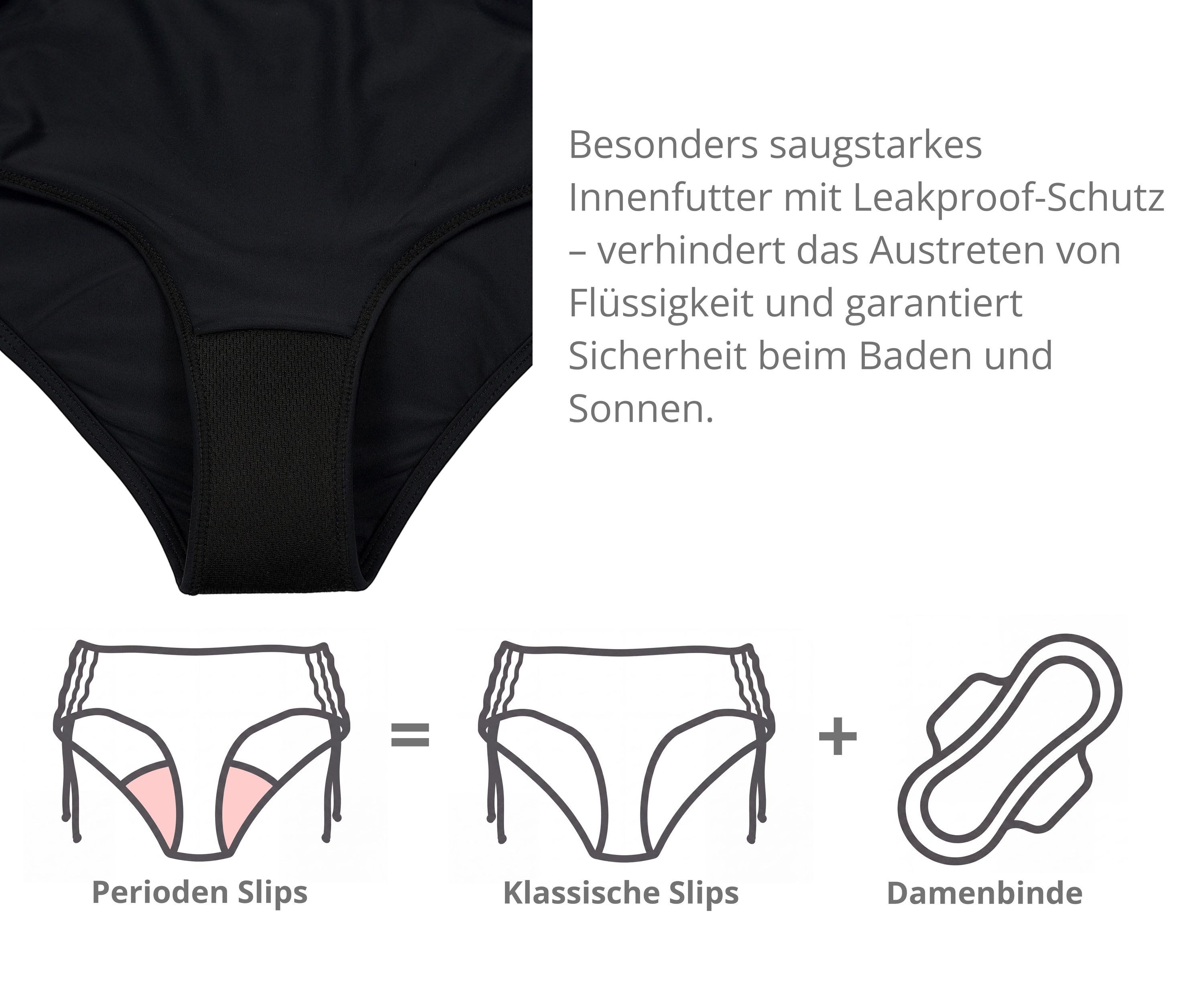 Aquarti Bikini-Hose Aquarti Bikinihose Damen mit Raffung Perioden Slip – Bild 2 von 5
