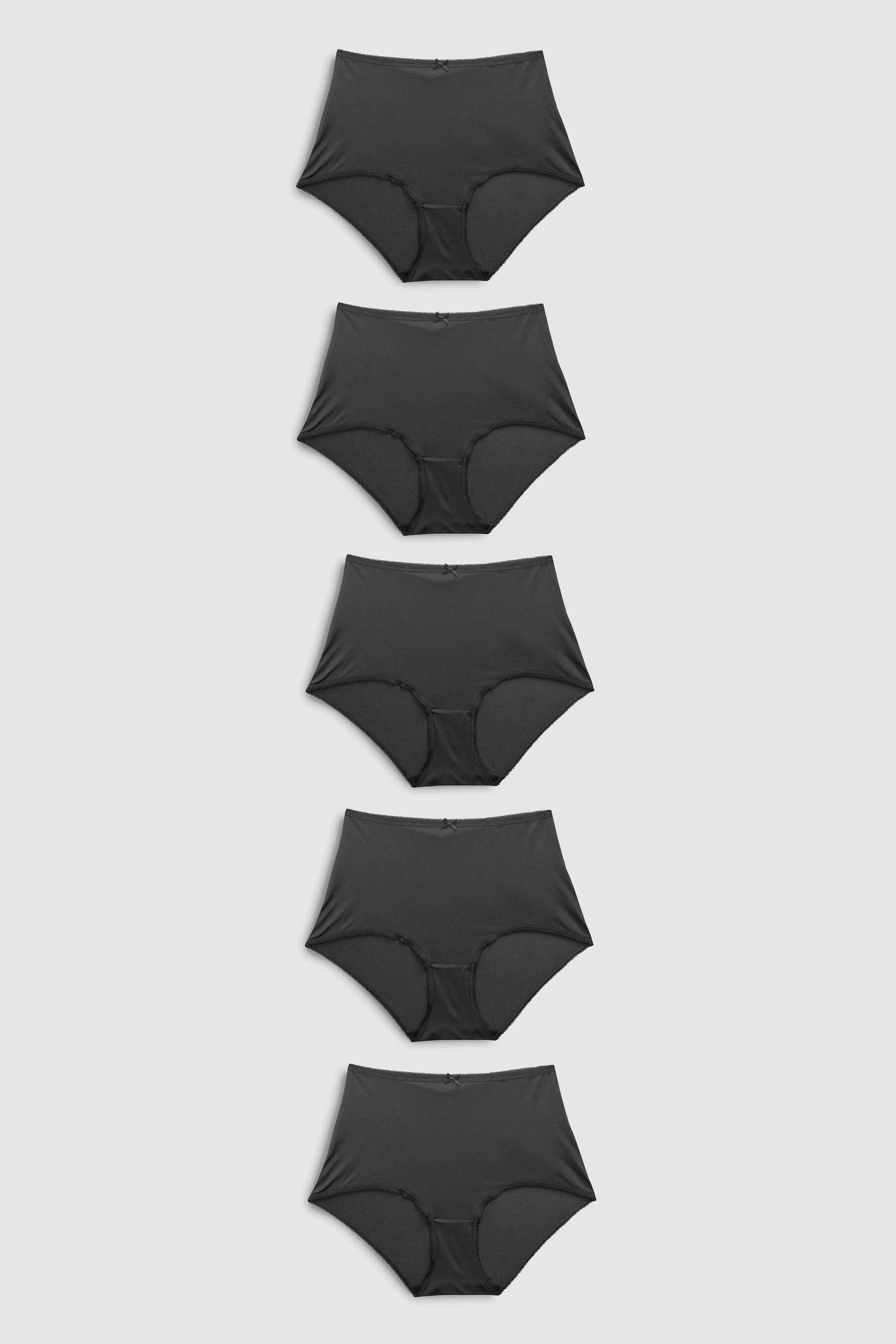 Next Maxislip 5er-Pack Mikrofaser-Slips, Maxi (5-St) Black