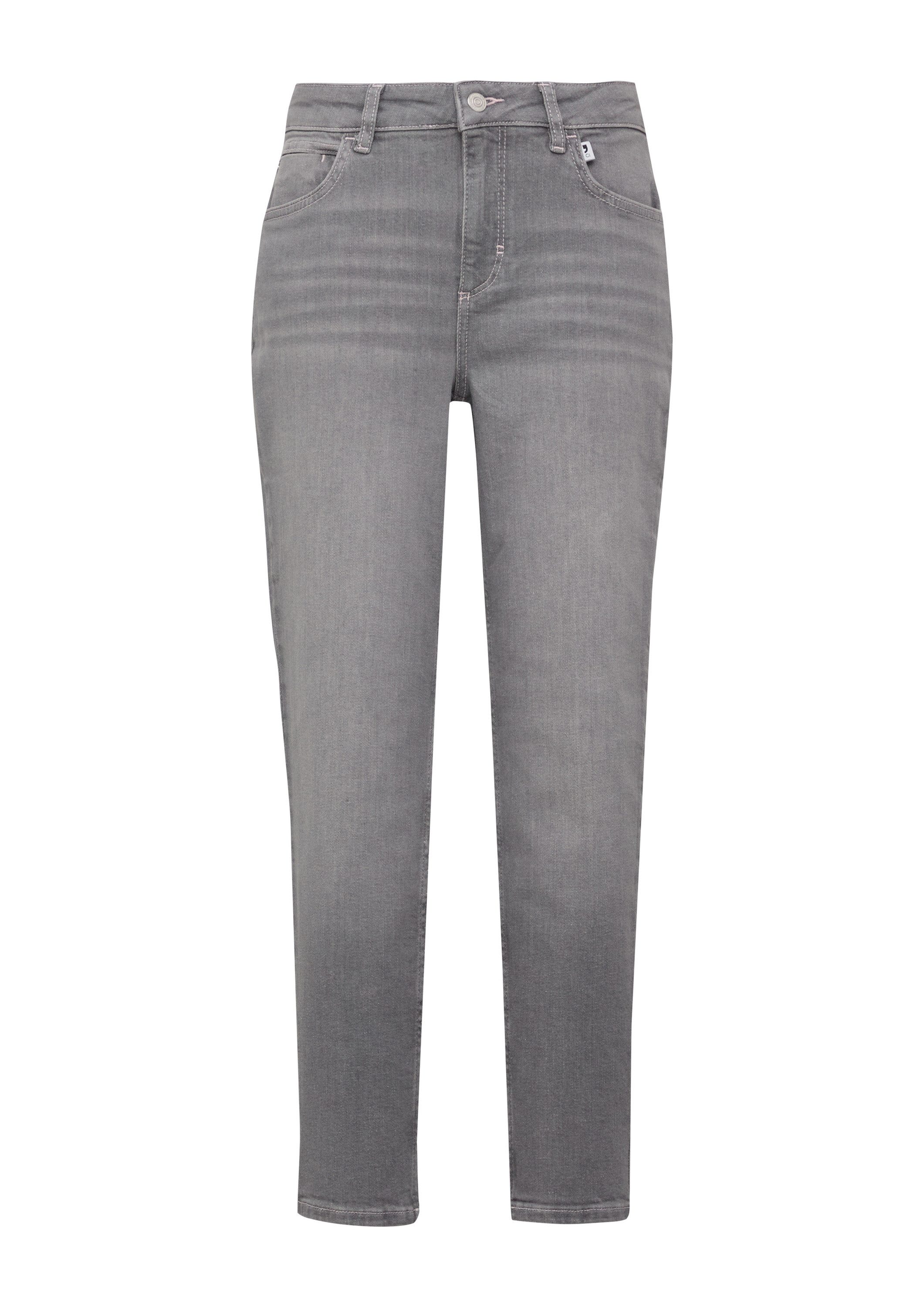 comma Slim-fit-Jeans Jeans-Hose Crop-Jeans im Slim Fit mit Kontrast-Nähten