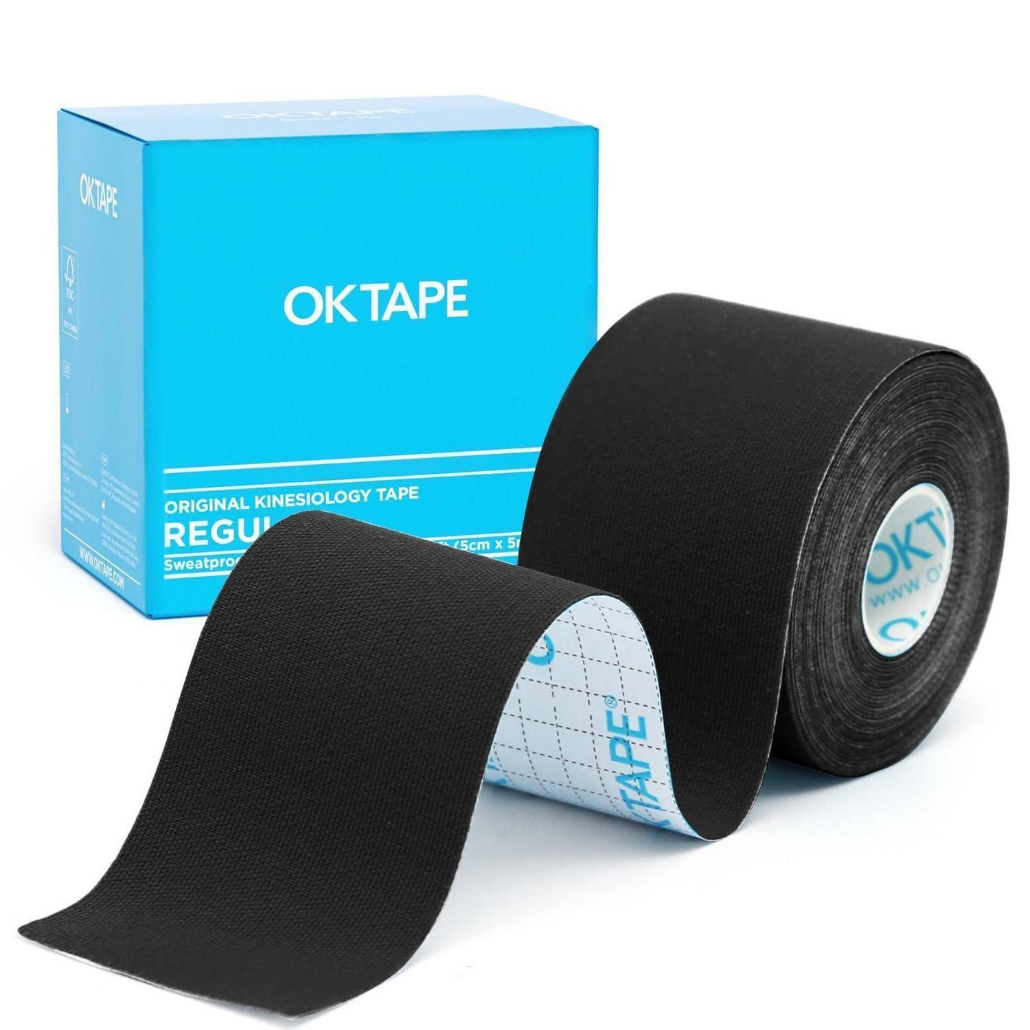 LuxusKollektion Kinesiologie-Tape Kinesiologieband Sportband Unterstützung Erholung 5cm 1 Rollen Schwarz