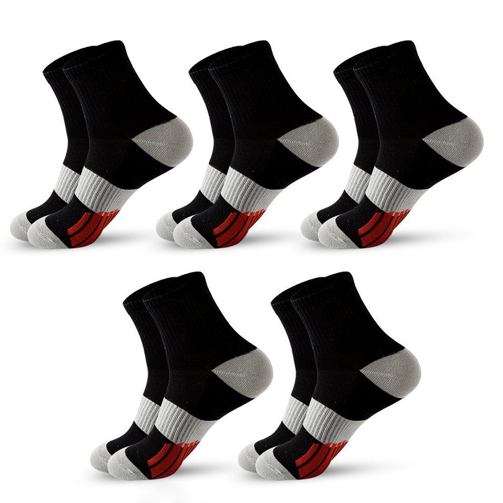 Socken Socken Männer Mid-Tube Sneakersocken Sportsocken, und für Frauen, 5 Blau Dekorative Paar (5-Paar)