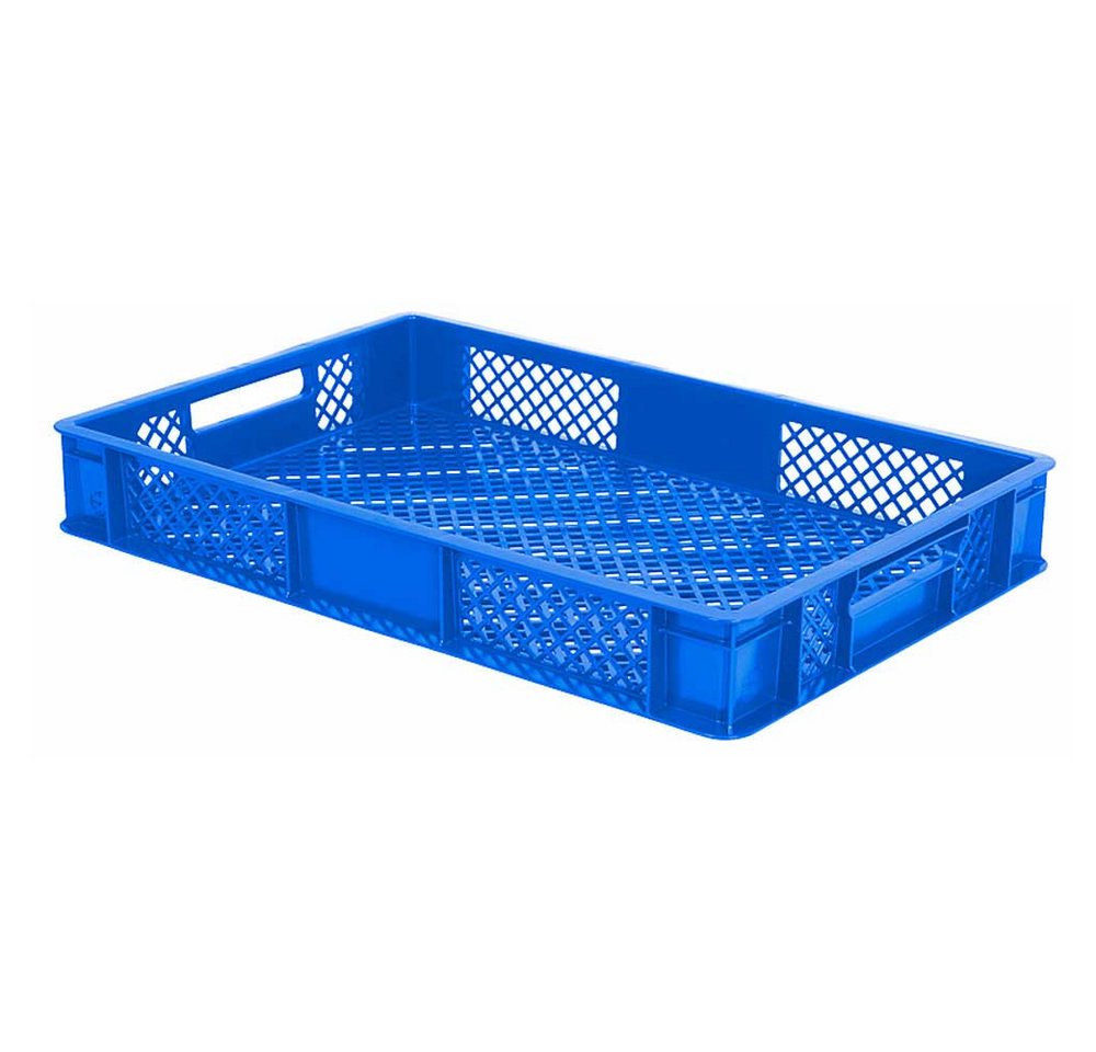 Thumbnail - BRB-Lagertechnik Stapelbox 12x Stapelkorb/Bäckerkisten in 4 Größen, Grundmaß LxB 600x400 mm, Euro-Behälter aus hochwerti...