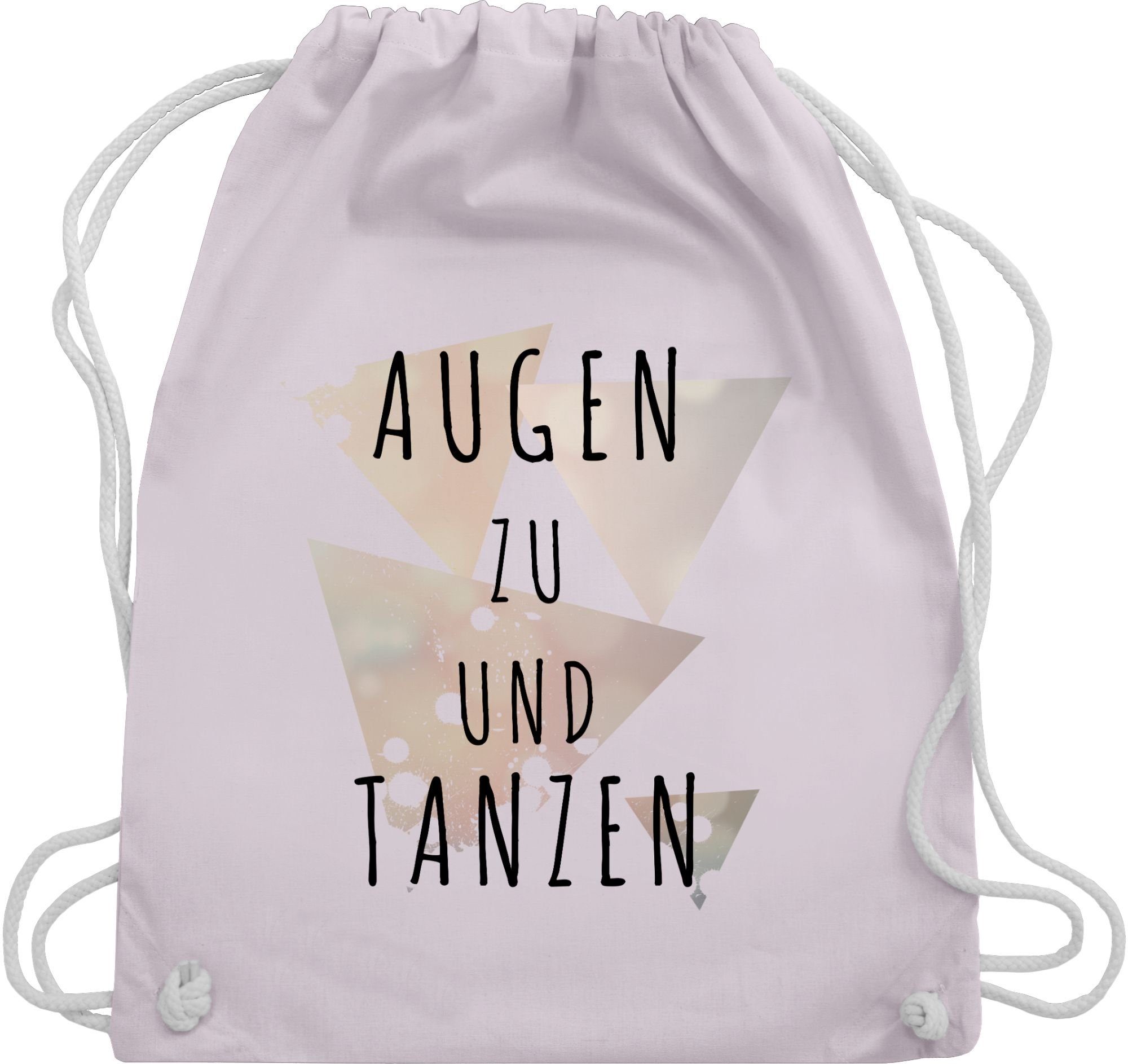 Shirtracer Turnbeutel Augen zu und tanzen, Stoffbeutel Festival Outfit