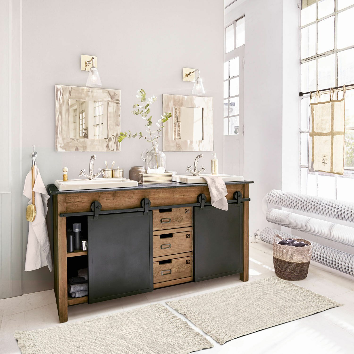 Mirabeau Badematte Badematte 2er Set Faelwyn creme, Höhe 400 mm, 100% Baumwolle, none – Bild 4 von 5