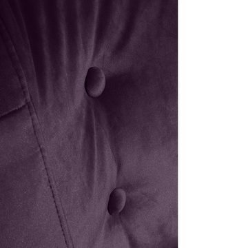 58 aufm Kessel Sessel Sessel Kassi Bezug Samtvelours Buche natur / purple 22362 (Sparpreis inkl. Kostenlosem Versand, 1-St), hochwertig verarbeitet,bequemer Sitz