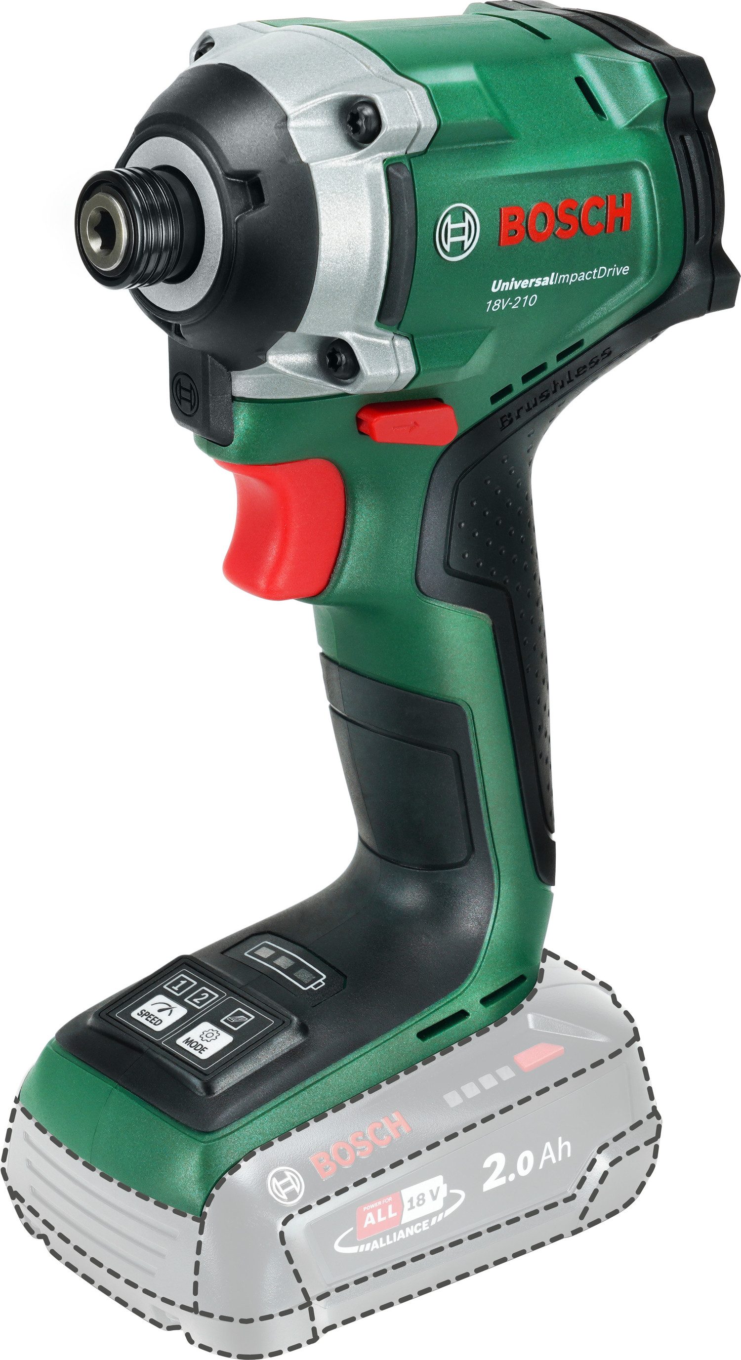 Bosch Home & Garden Akku-Drehschlagschrauber UniversalImpactDrive 18V-210 solo, 210 Nm, ohne Akku und Ladegerät