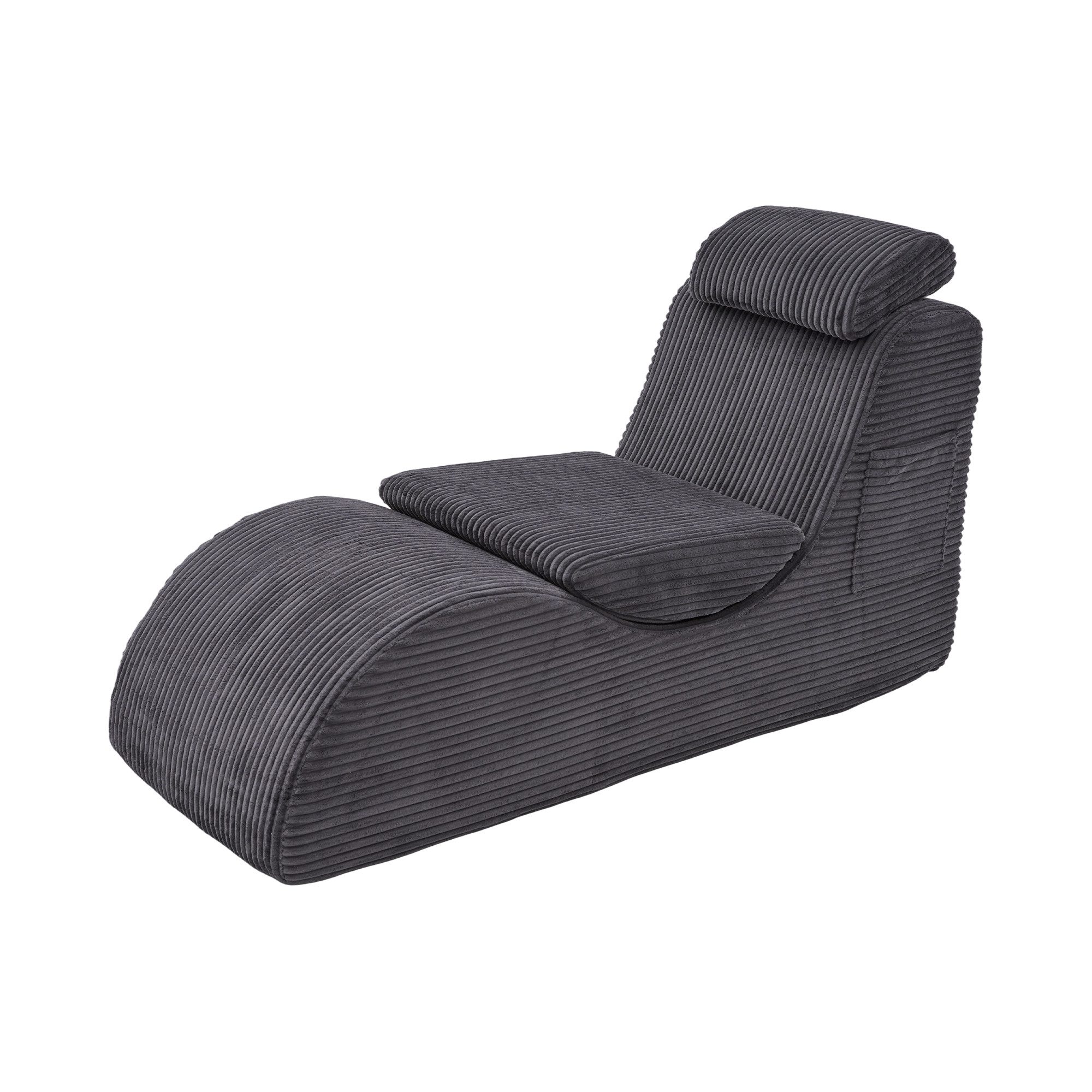 KLAM HOME Relaxsessel Moderner Relaxsessel Ergonomisch Cord Stoff Mit Seitentasche (Kompressionsschaum Schnelle Rückfederung Abnehmbare Sitzauflage), Einzelsessel Für Wohnzimmer Homeoffice Leseecke