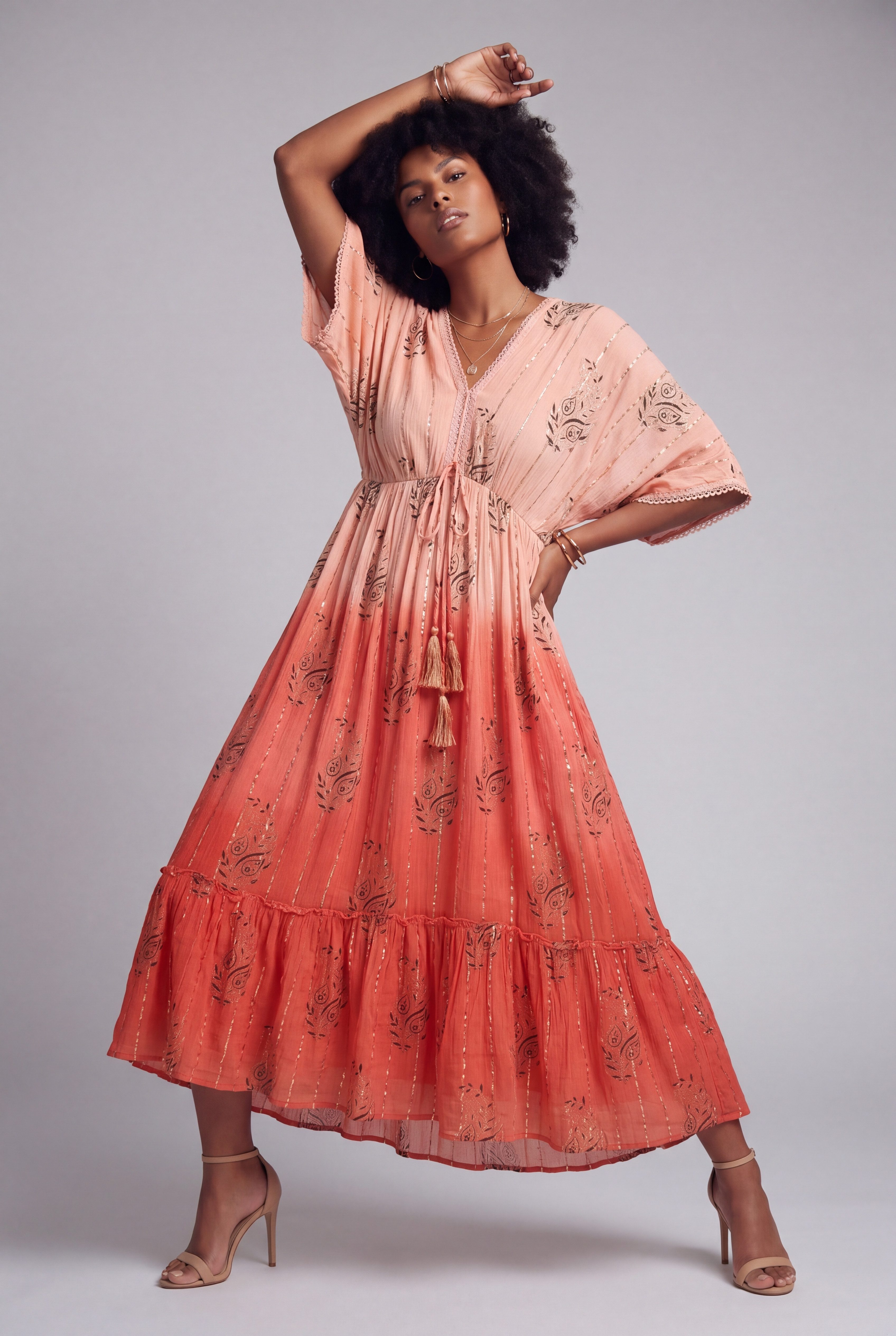 YC Fashion & Style Sommerkleid Maxikleid Boho Paisley aus Viskose mit Baumwollfutter aus Viskose