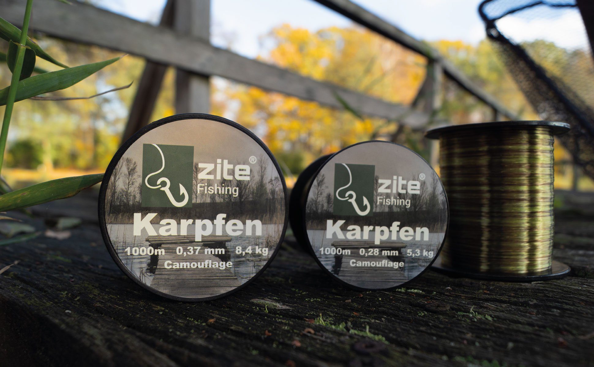 Zite Angelschnur Camouflage Karpfen Angelschnur 0,28mm - Nylonschnur 5,8 kg Tragkraft