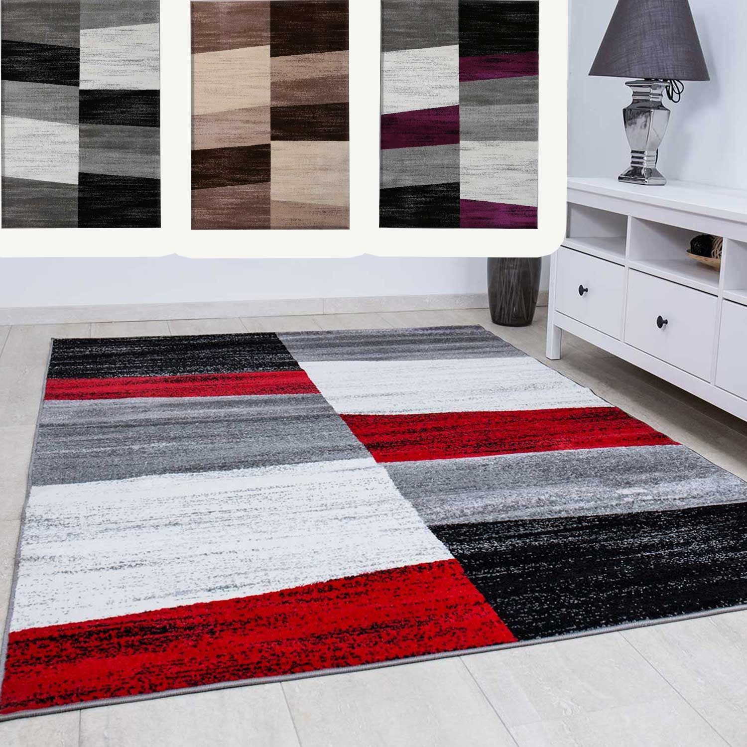 Vimoda Teppich Geometrisches Muster Meliert, Kariert, günstig online kaufen