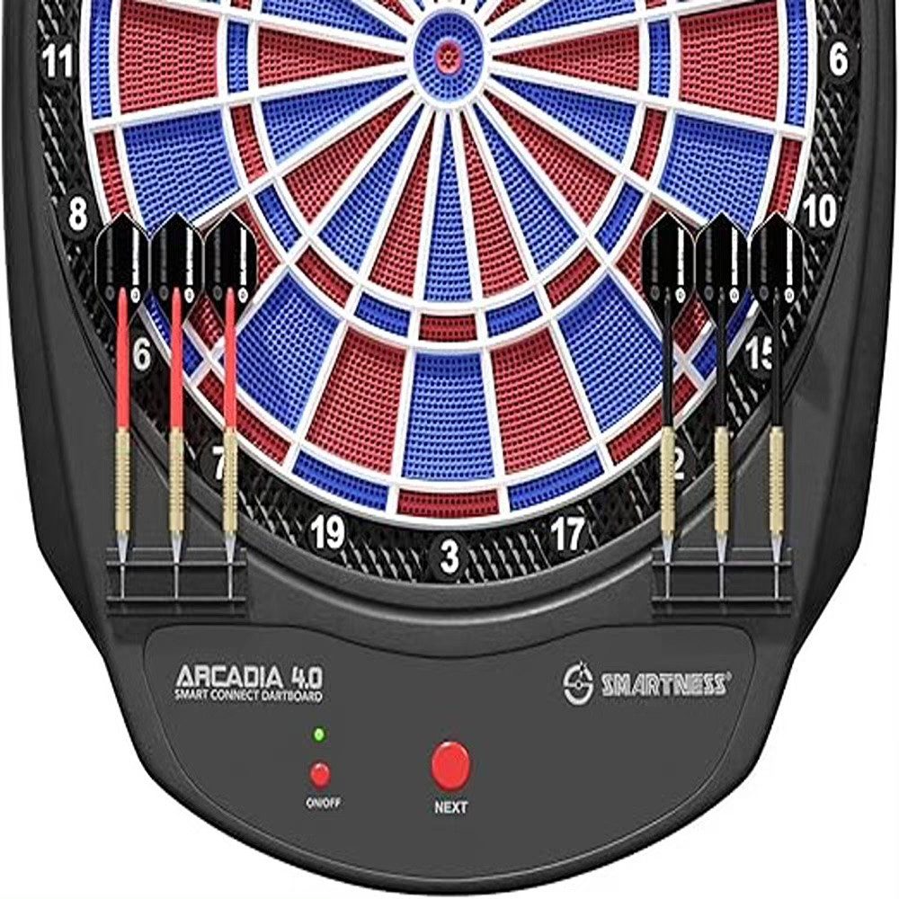 Carromco Zielscheibe Smartness Arcadia 4.0 - elektronische Dartscheibe Profi E-Dartboard, 17 Spiele & 312 Varianten (inkl. Cricket)
