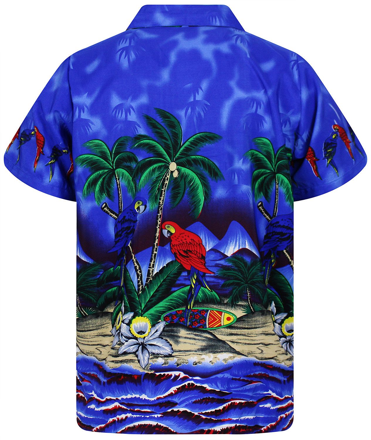 King Kameha Hawaiihemd Parrot Funky Hawaii-Hemd Herren Kurzarm Front-Tasche günstig online kaufen