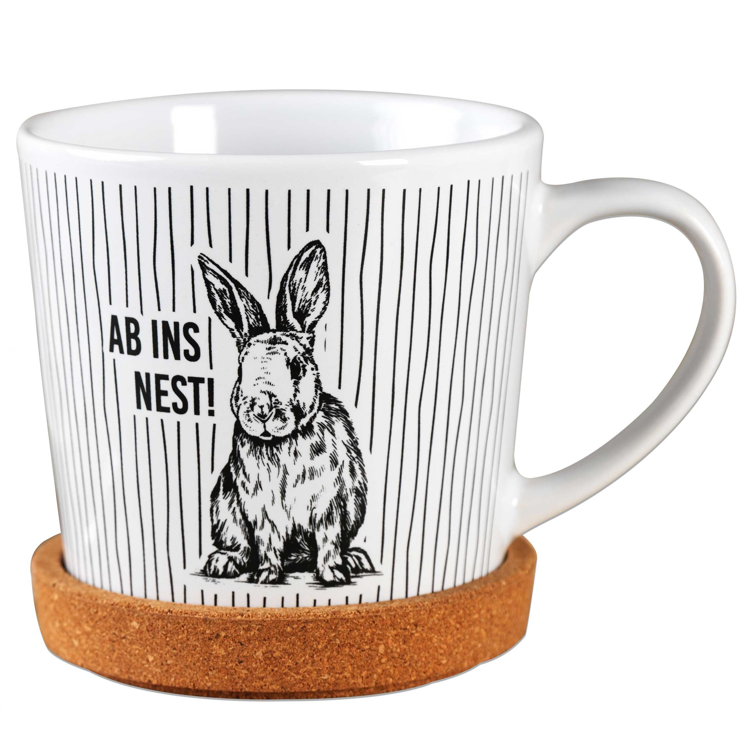 PAPIERDRACHEN Tasse Tasse mit Kork Untersetzer
