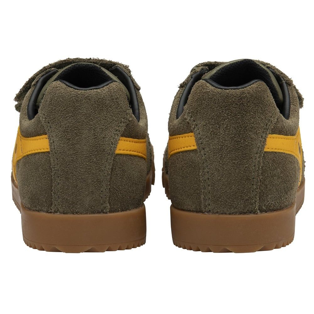 Gola Harrier 2025 (Wildleder,Klettverschluss) khakigrün/sonnengelb/schwarz Sneaker