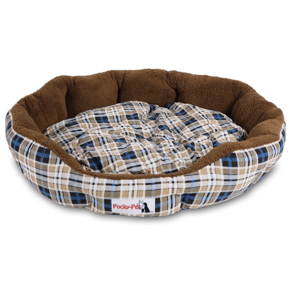Home4Living Hundekorb Hundebett Hundekissen blau-kariert Hundekörbchen günstig online kaufen