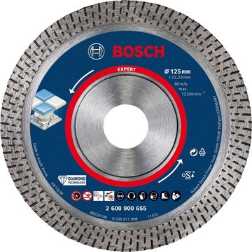 Bosch Professional Diamanttrennscheibe Expert HardCeramic, Ø 125 mm, (1-tlg), 22,23 x 1,4 x 10 mm