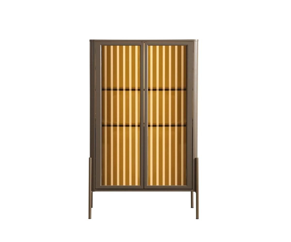 JVmoebel Kommode Moderne Beige Vitrine Luxuriöse Holz Kommode Anrichte