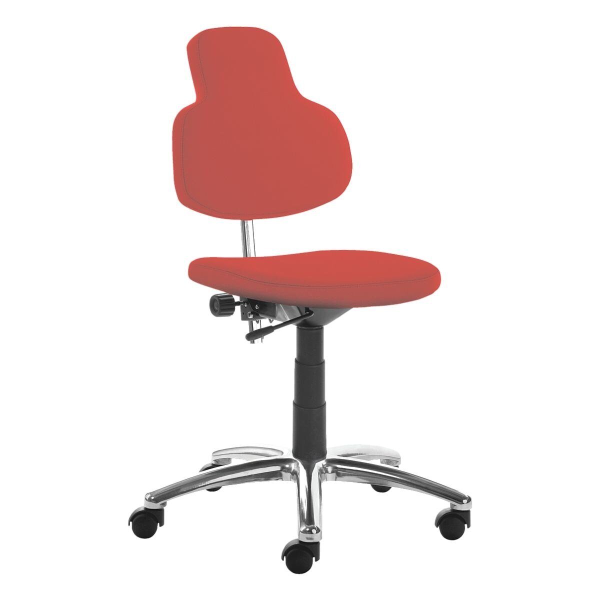 Mayer Sitzmöbel Schreibtischstuhl myMAX 2206 Kunstleder, mit Flachsitz, (ohne Armlehnen) rot