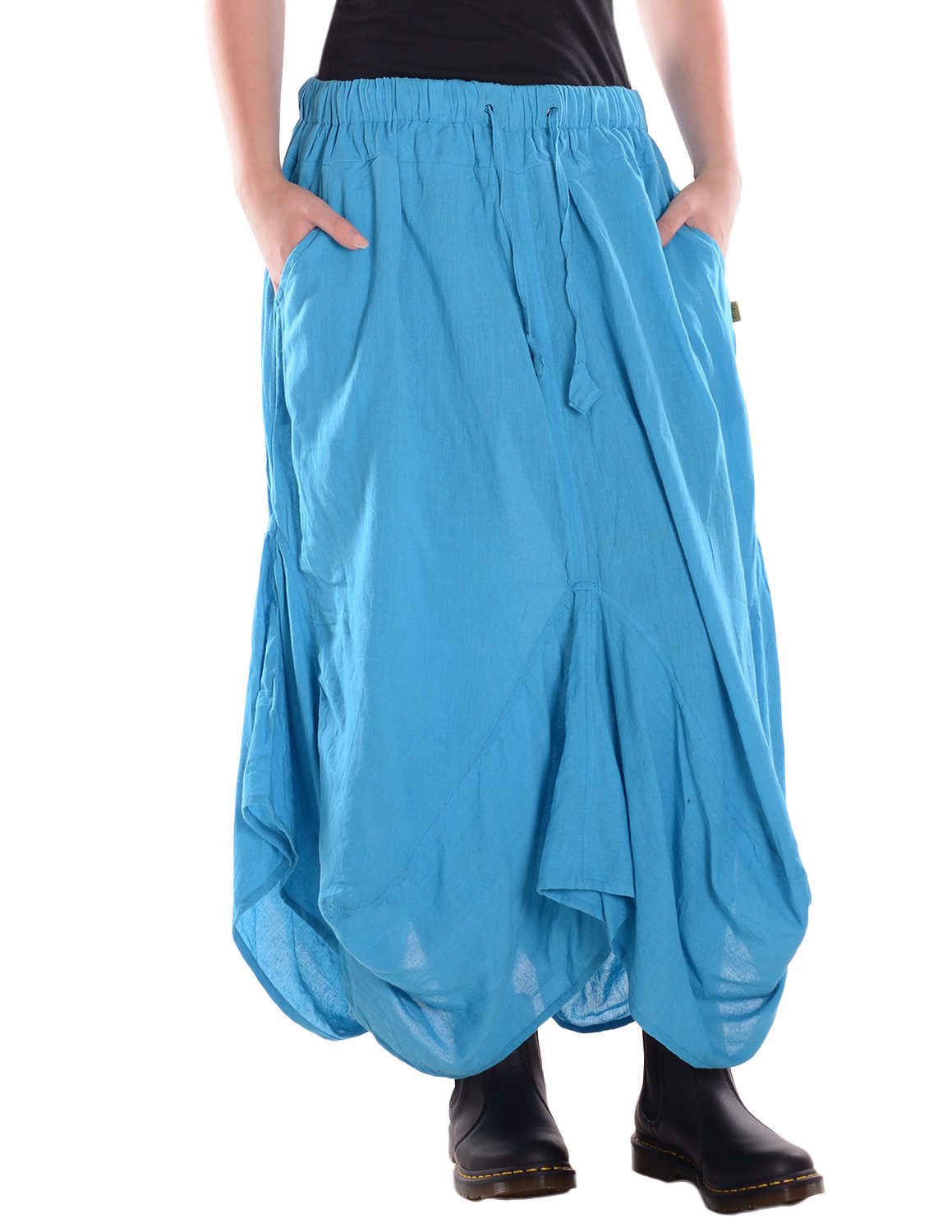 Vishes Ballonrock Langer Rock Damen Ballonrock Baumwolle Taschen Freesize 34-42 Alternative Mode, Boho, Hippie, Ethno, Festival