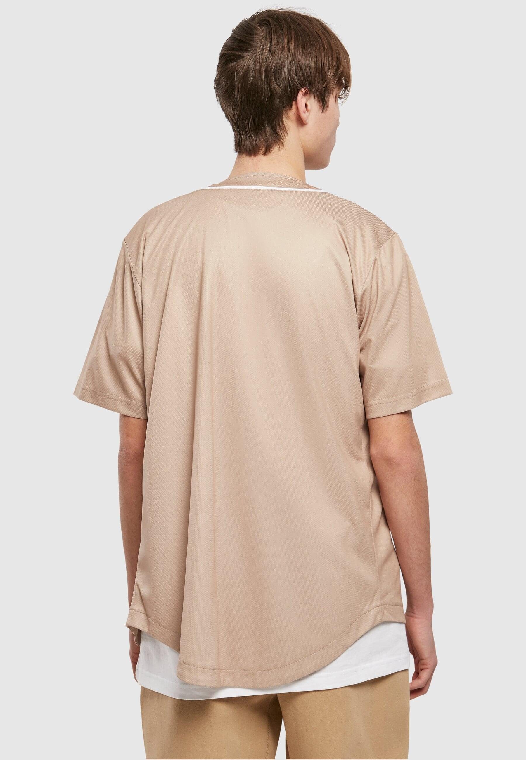 unionbeige/white Herren (1-tlg) Mesh T-Shirt URBAN CLASSICS Baseball Jersey