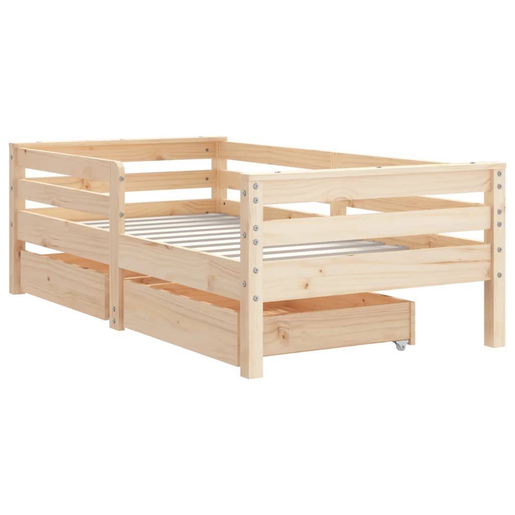 vidaXL Kinderbett 70 x 140 cm Kinderbett mit Schubladen 70x140 cm Massivholz Kiefer