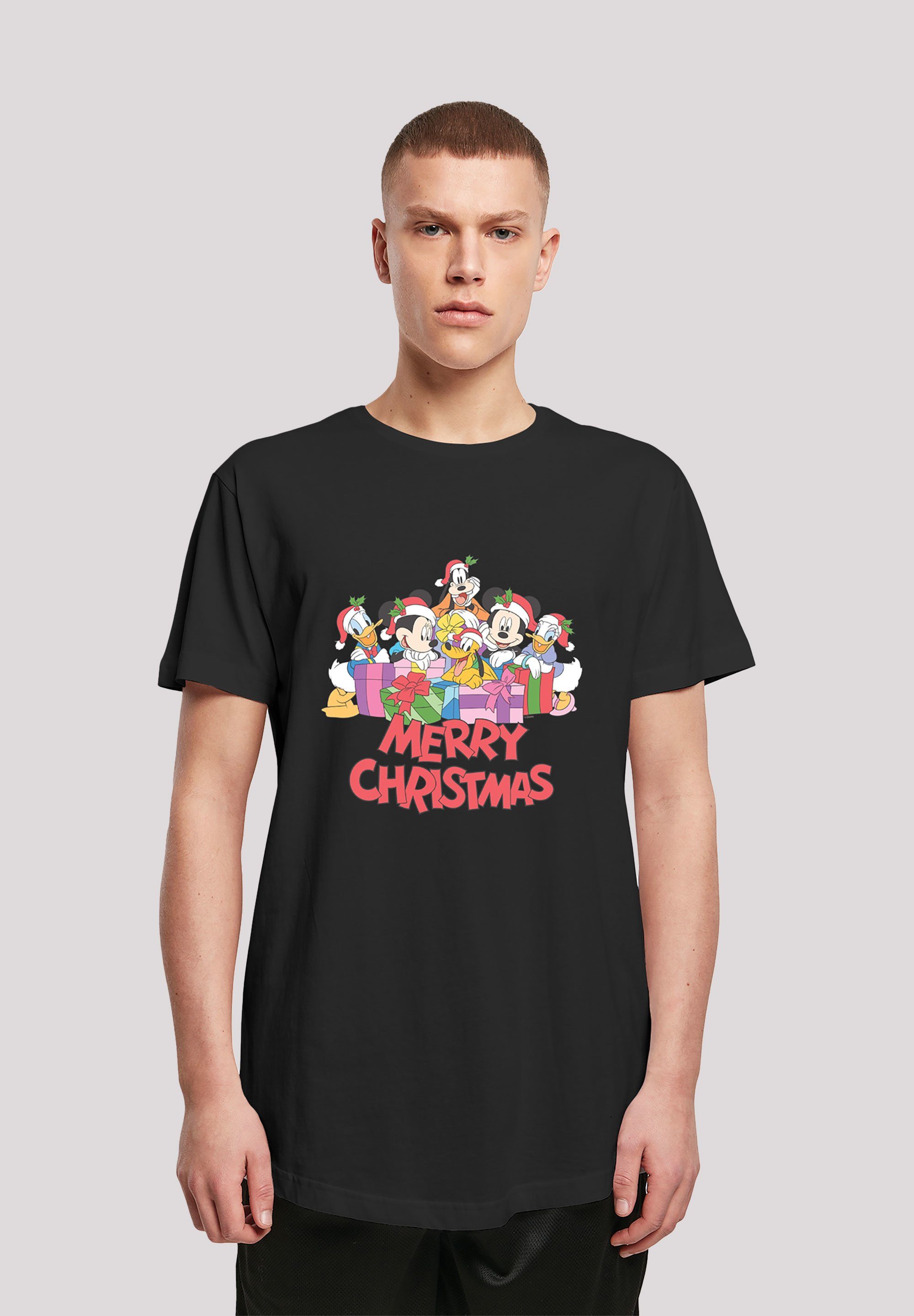 T-Shirt schwarz F4NT4STIC Maus Print Disney Weihnachten Micky