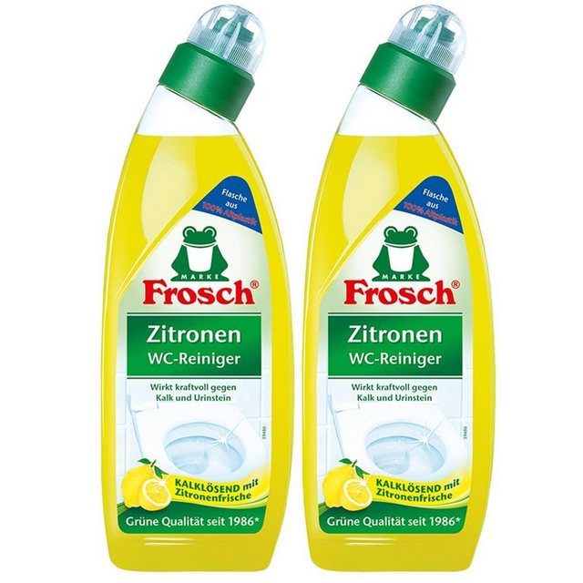 FROSCH 2x Frosch Zitronen WC-Reiniger 750 ml – Kalklösend mit Zitrone WC-Reiniger