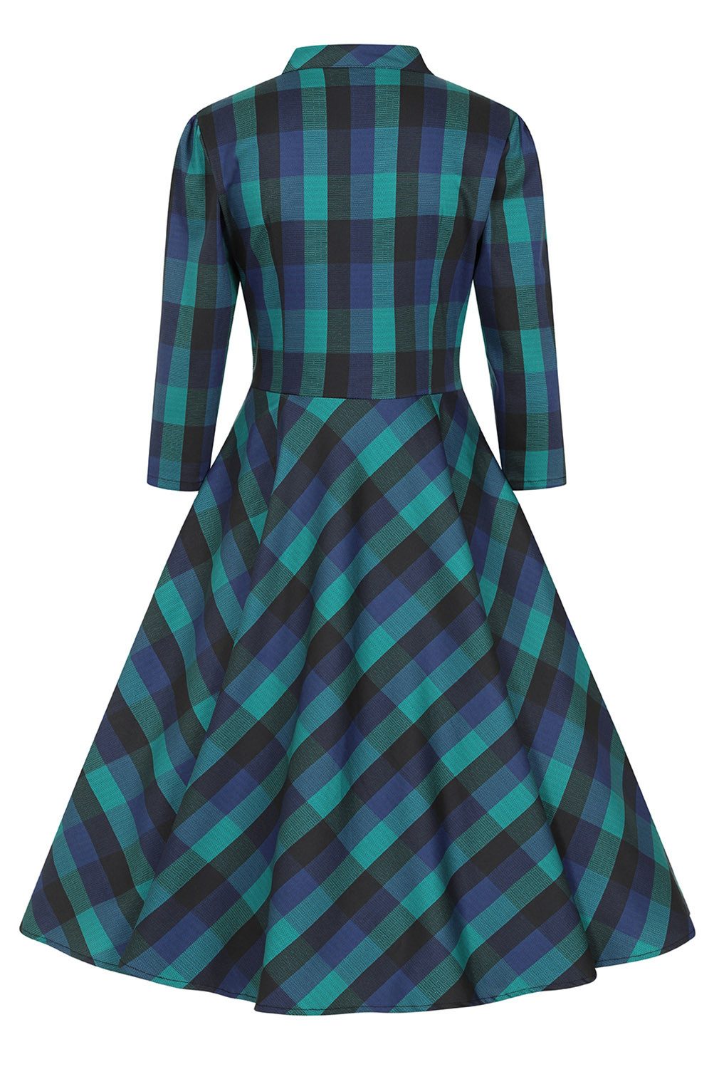 Hearts & Roses London A-Linien-Kleid Louisa Check Retro Vintage Fit-N-Flare 50er – Bild 3 von 5