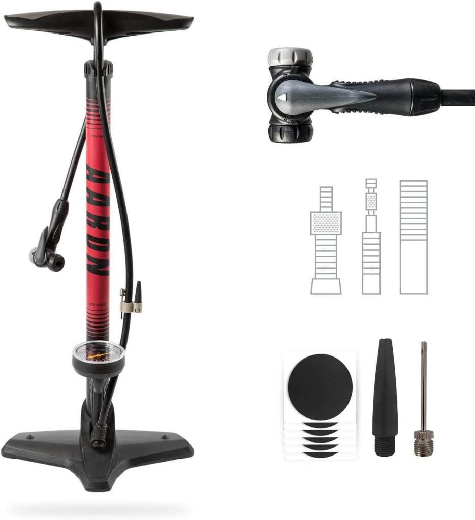 Luftpumpe Sport One Fahrrad-Stand-Pumpe für alle Ventile mit Manometer