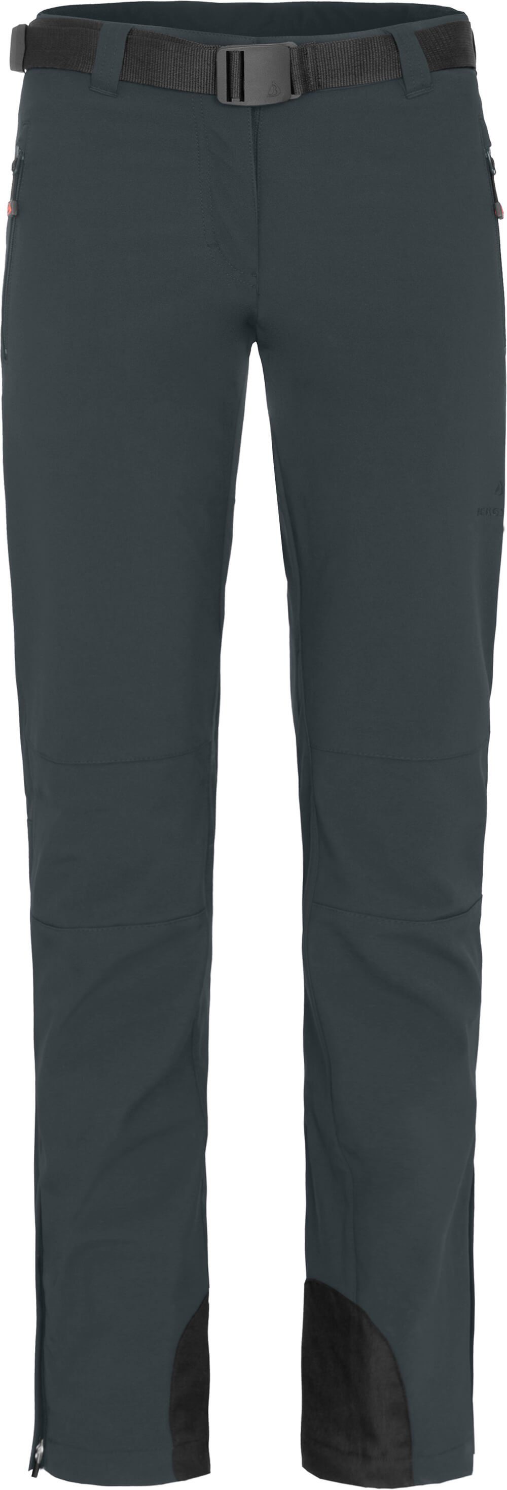 Bergson Outdoorhose MAILA Damen Winter grau Softshellhose, dunkel warm, winddicht, Kurzgrößen