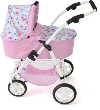 CHIC2000 Kombi-Puppenwagen Emotion All In 3in1, Flowers, inkl. Babywanne, Babyschale und Sportwagenaufsatz