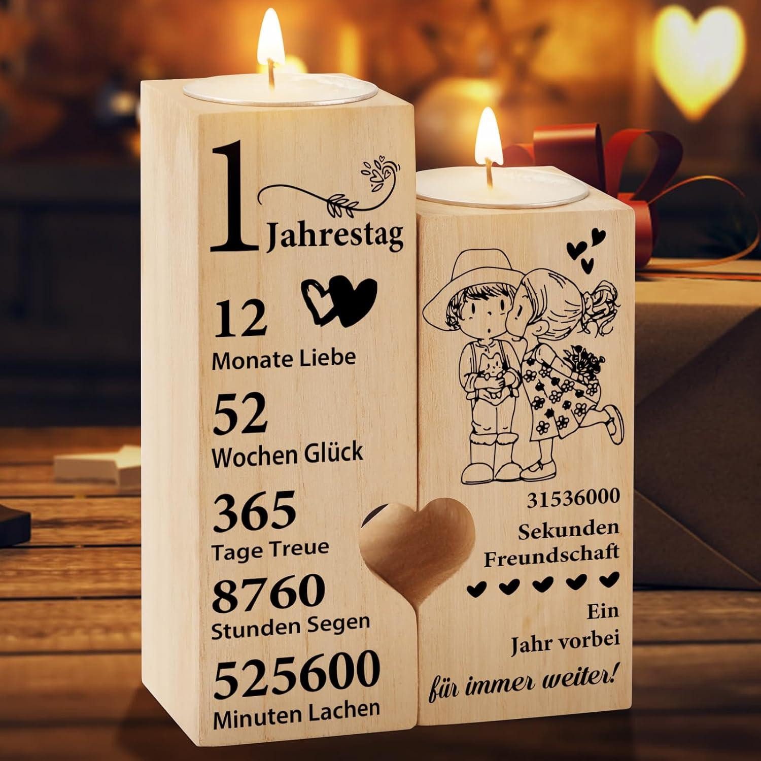 Kerzenständer Blumuze Jahrestag Kerzenständer 1. Hochzeitstagsgeschenk Paare