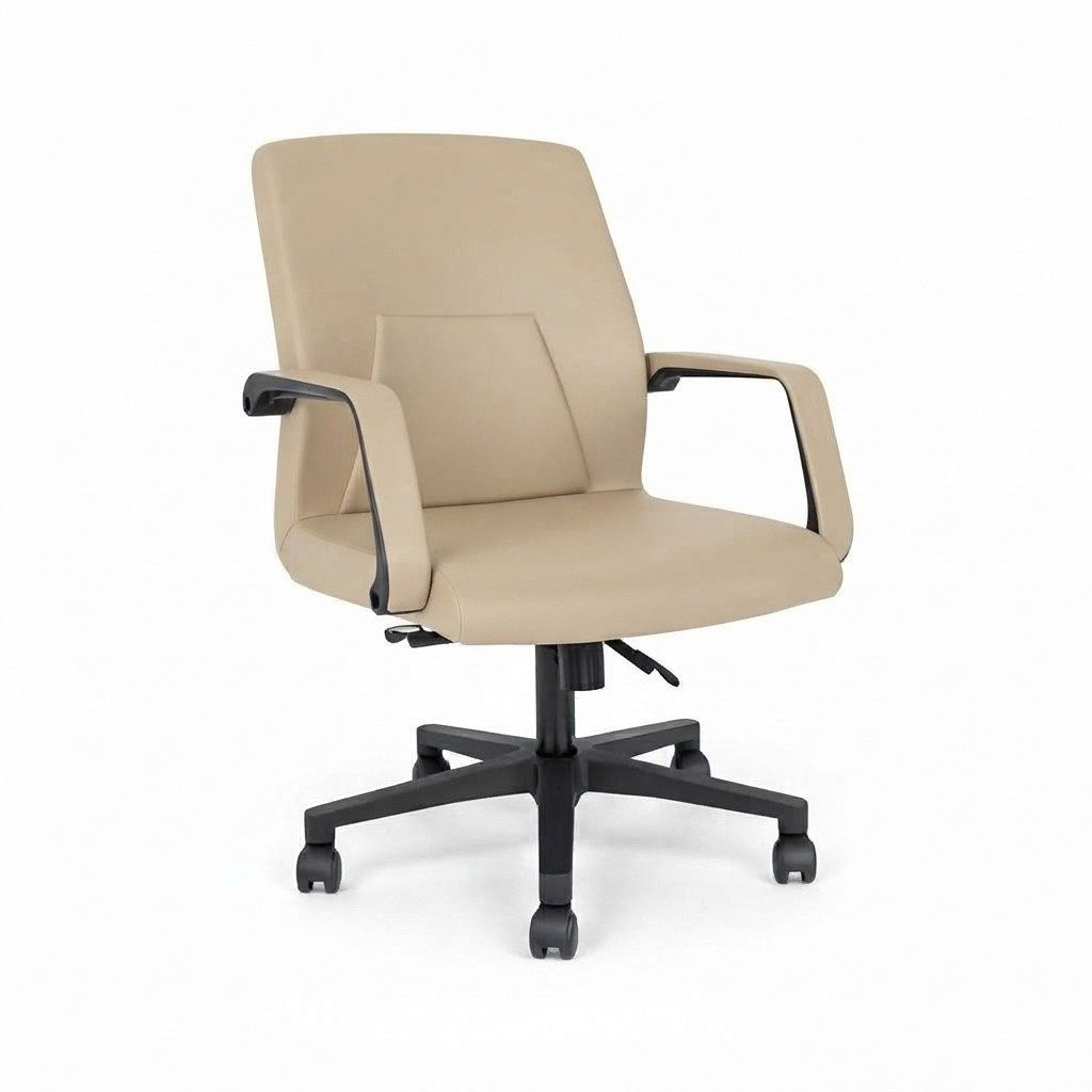 JVmoebel Bürostuhl Ergonomischer Drehstuhl in Schwarz aus Kunstleder (1 St), Made in Europa