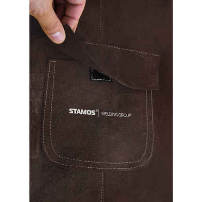 Stamos Welding Group Schweißerschürze Lederschürze Rindspaltleder Braun XL