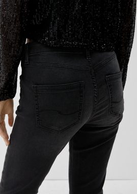 QS Stoffhose Jeans Sadie / Skinny Fit / Mid Rise / Skinny Leg Label-Patch