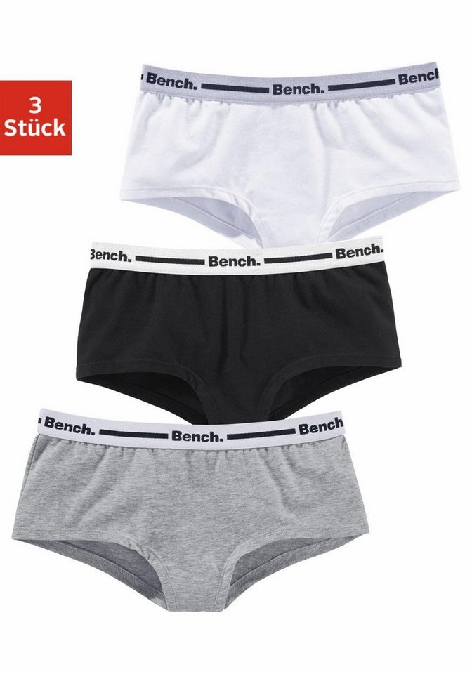 Bench. Panty (Packung, 3-St) mit Logo Webbund, Bequemes Webbündchen mit  Markenlogo
