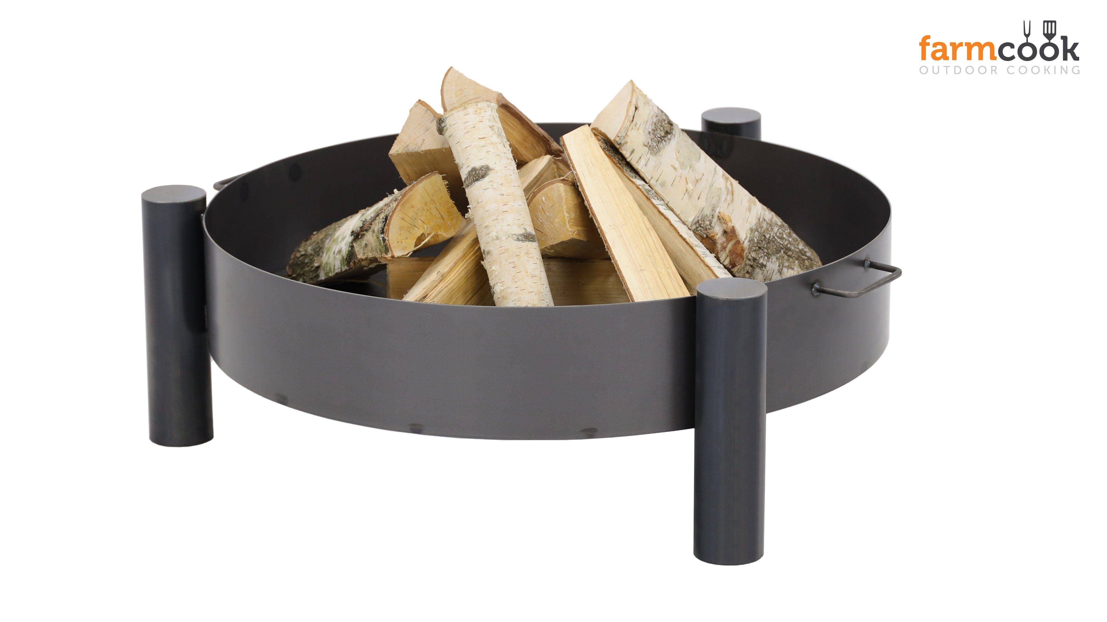 Farmcook Feuerschale Feuerschale Pan 33 Ø 70 cm, (1 Stück), Ideal geeignet als Lagerfeuer oder Eiskübel