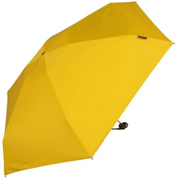 Knirps® Taschenregenschirm winziger Damen-Taschenschirm, leicht und flach, für die Handtasche - Travel gelb yellow