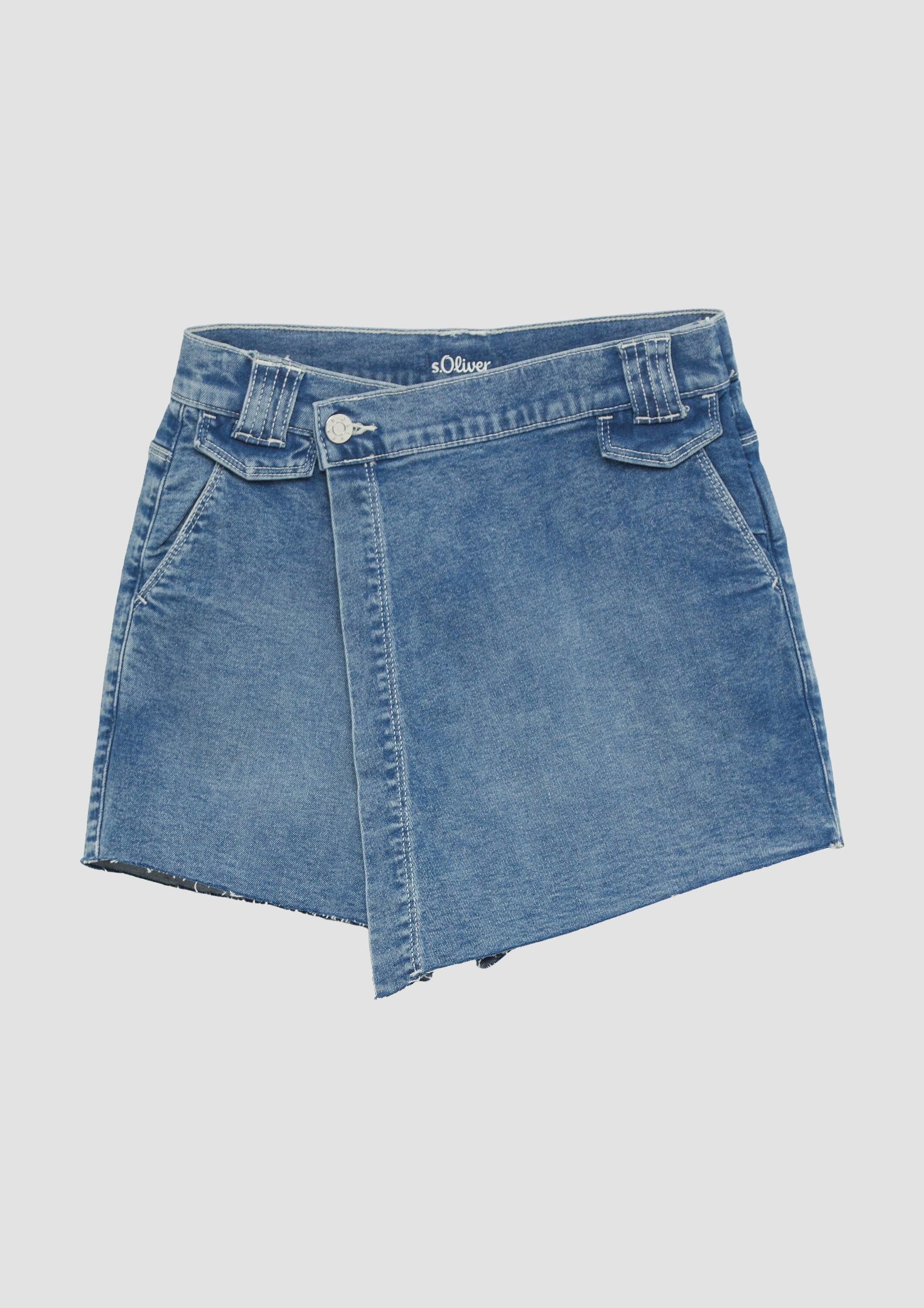 s.Oliver Minirock Rock Hosenrock aus Denim im Skort-Stil