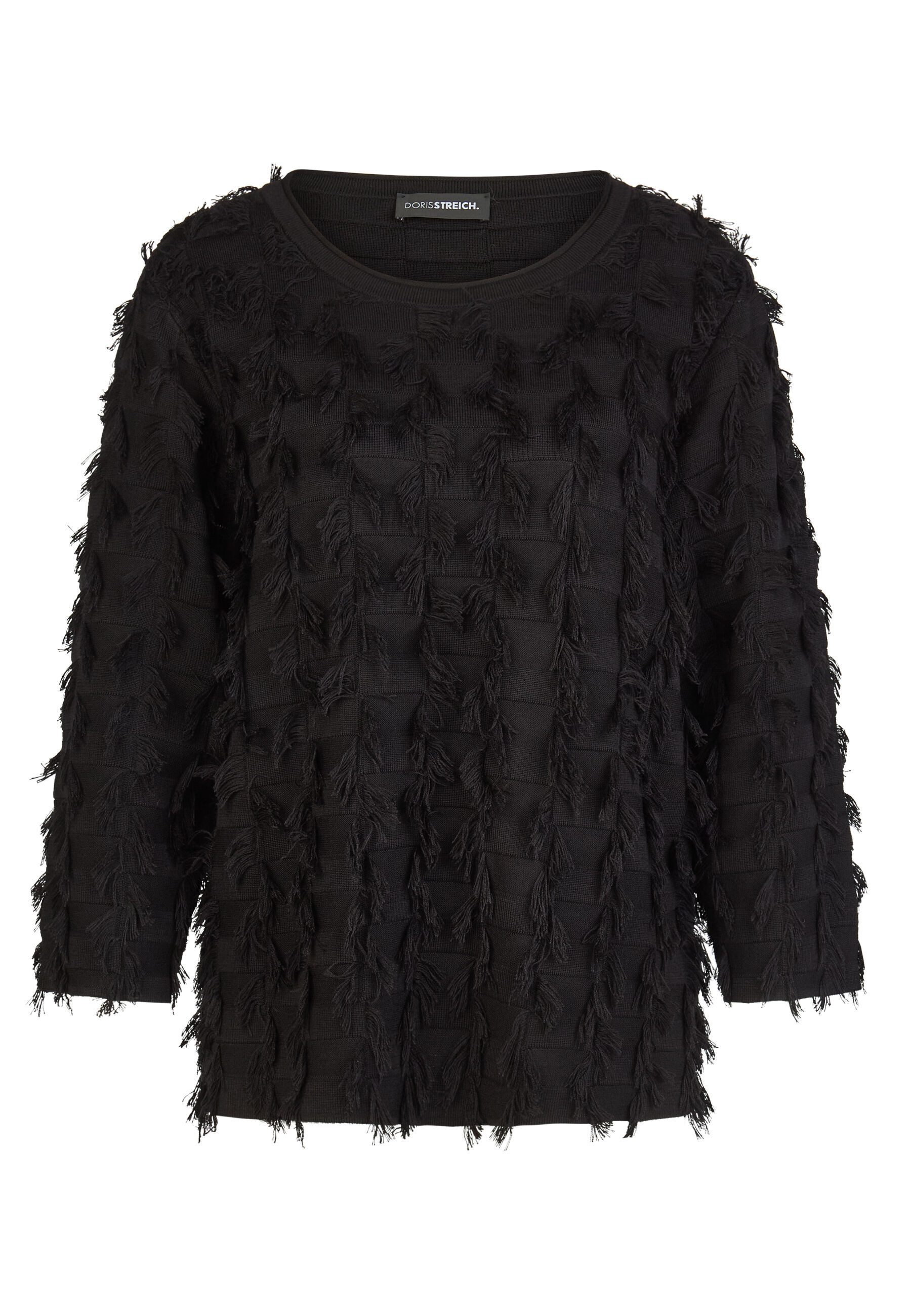 Doris Streich Strickpullover mit Fransen