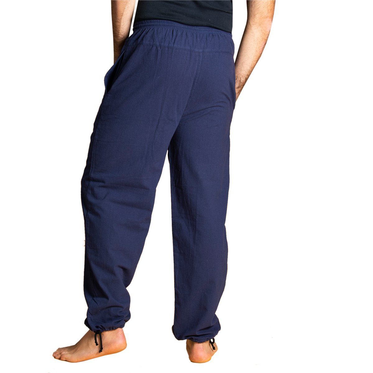 PANASIAM Stoffhose E-Pants leichte Unisex Bundhose aus weicher Baumwolle für Damen und Herren Freizeithose mit Tunnelzug Relaxhose bequeme Sommerhose