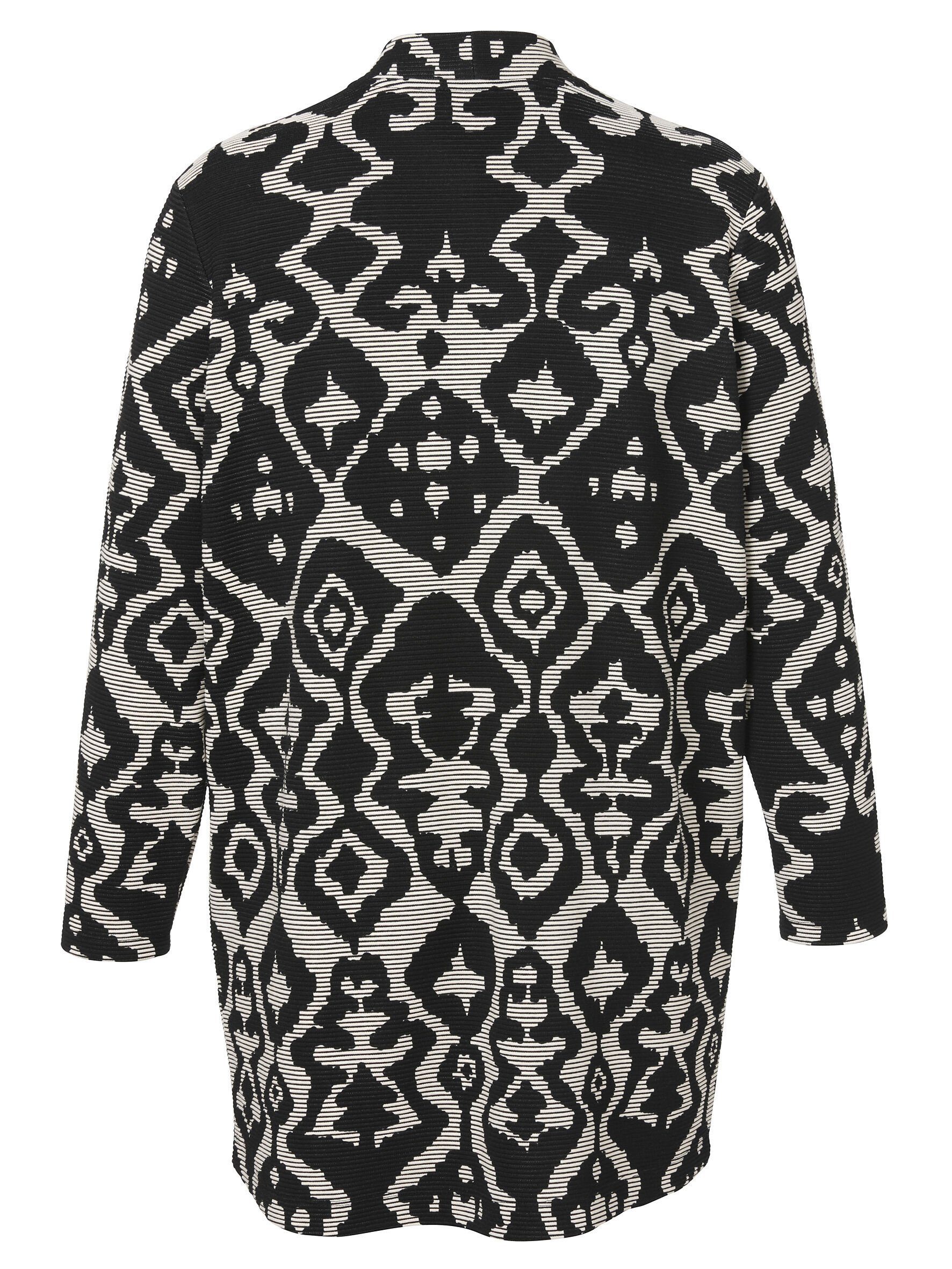 VIA APPIA DUE V-Ausschnitt-Pullover mit grafischem Allover-Muster