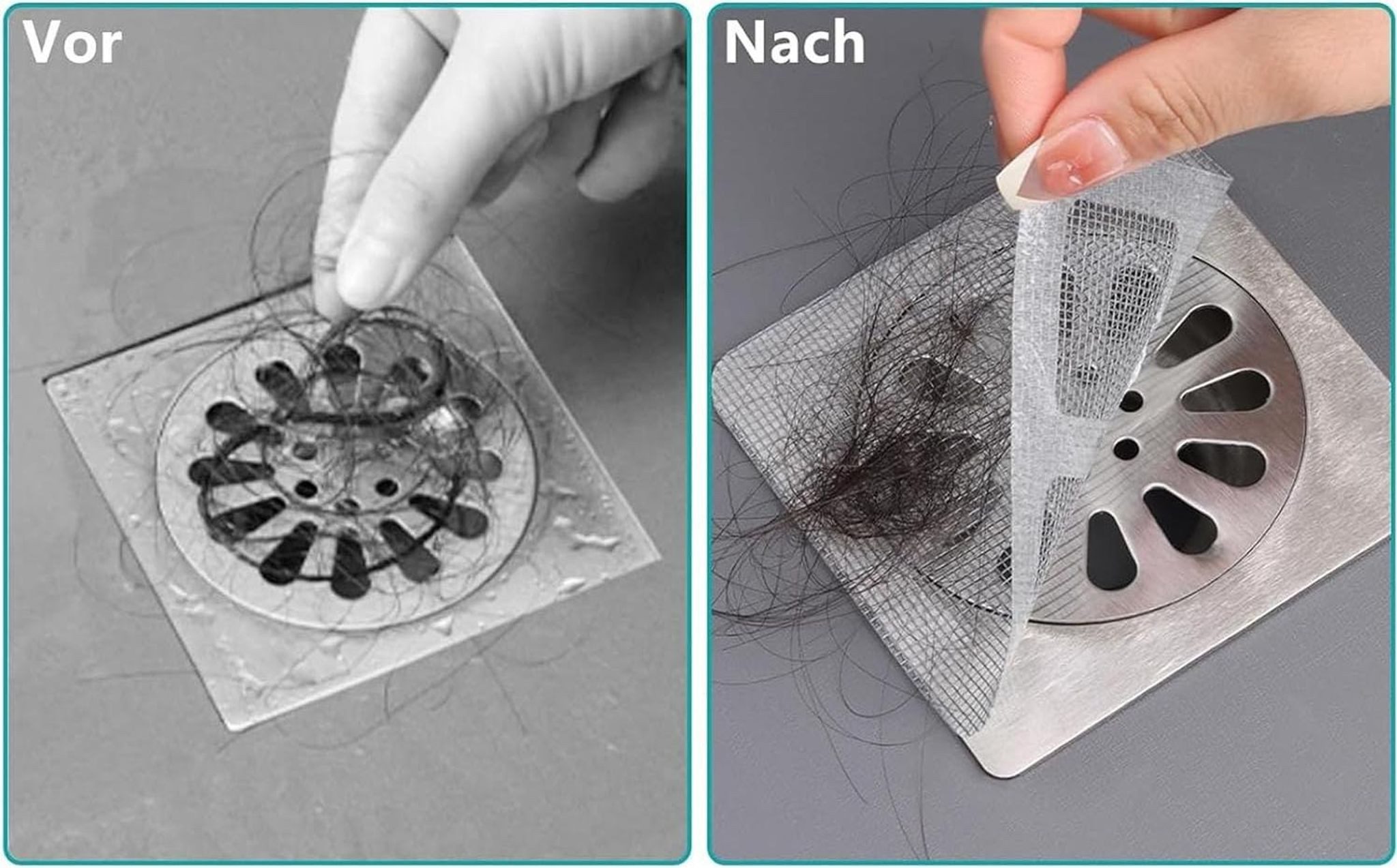 FELIXLEO Abflusssieb Abflusssieb Dusche Haarfänger 120 Stück Einweg, (1-St) – Bild 5 von 5