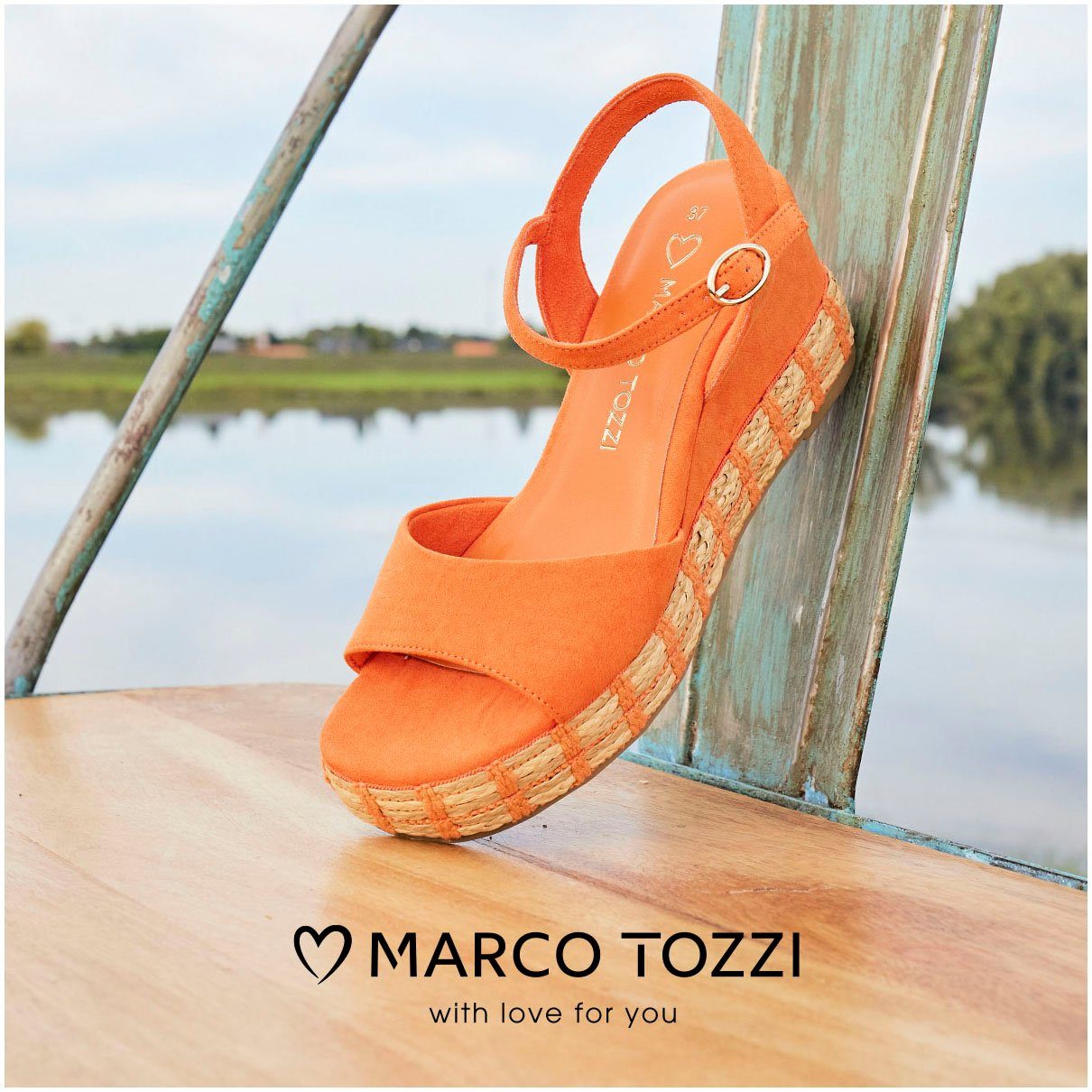 MARCO TOZZI Keilsandalette, Sommerschuh, Sandale, Keilabsatz, günstig online kaufen