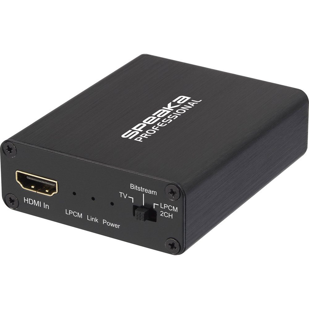 SpeaKa Professional Audio Extraktor SP-AE-H/TC-04v2 [HDMI - HDMI, Tosl Audio-Adapter