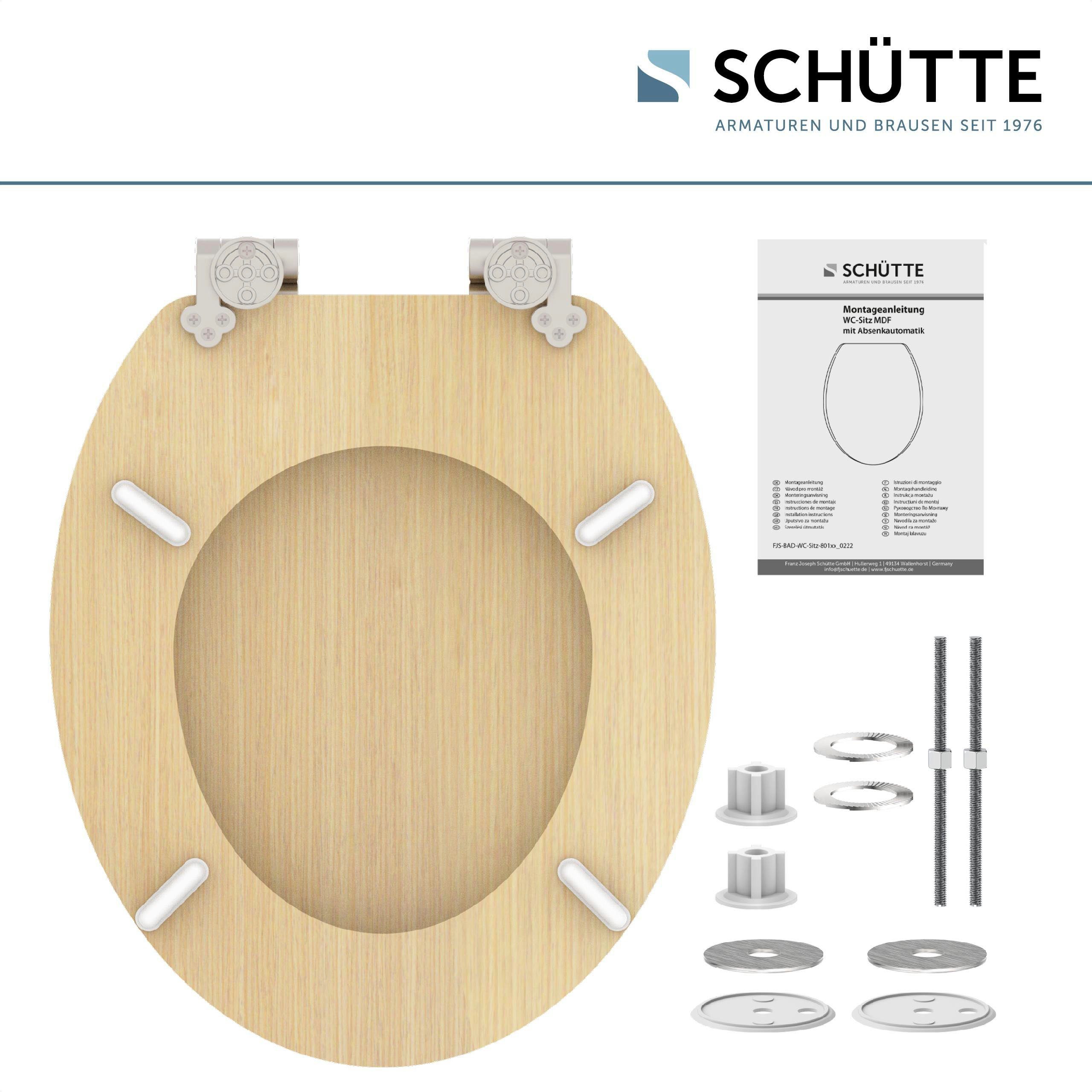 Schütte WC-Sitz NATURAL WOOD, Toilettendeckel, mit Absenkautomatik
