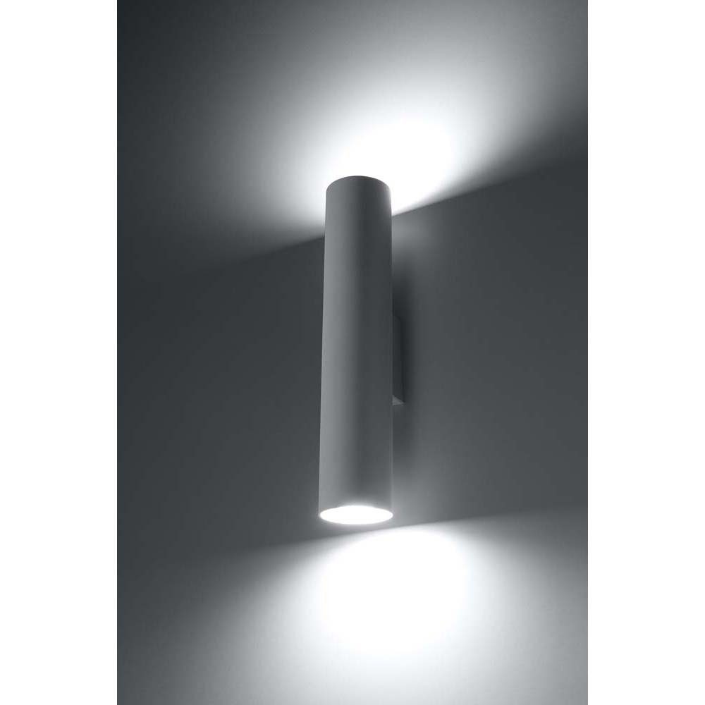 etc-shop Wandleuchte, Leuchtmittel nicht Wandleuchte Weiß & inklusive, DOWN Wohnzimmer cm Stahl UP Wandlampe 30 H