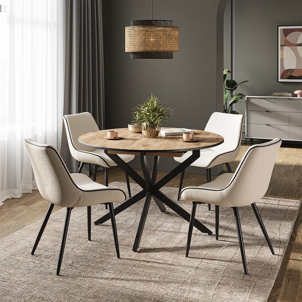 Vicco Esszimmerstuhl Eleganza, Beige, 4er Set günstig online kaufen